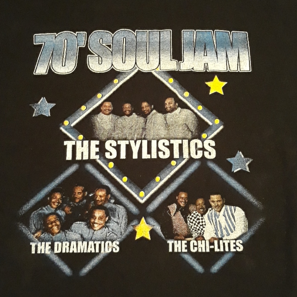 SOUL JAM 707‎ Black Music Mens T Shirt Sz XXL VTG 70s 2001 Y2K